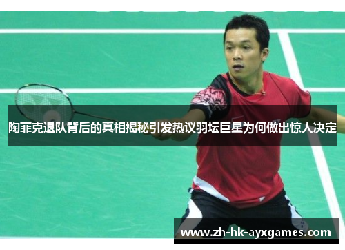 陶菲克退队背后的真相揭秘引发热议羽坛巨星为何做出惊人决定 陶菲克退队背后的真相揭秘引发热议羽坛巨星为何做出惊人决定